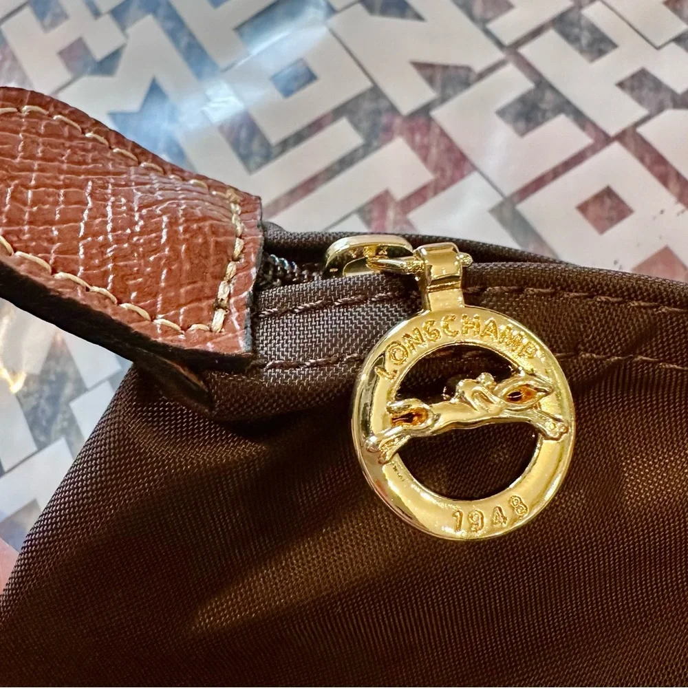 Longchamp Brown Foldable Nylon Tote “Le Pliage” - Picture 6 of 10